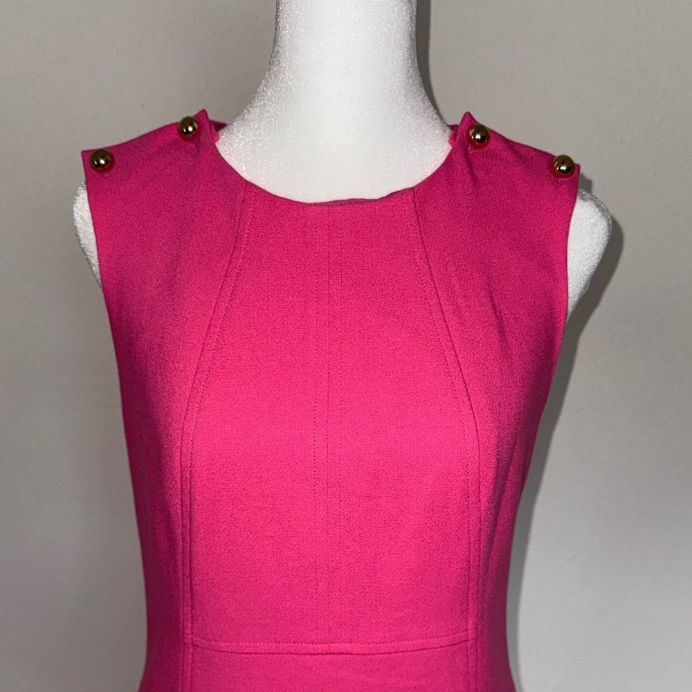 Shoshanna Vibrant Pink Professional Mini Sleeveless Dress Size 4 - Picture 2 of 10